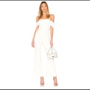 Superdown white jumpsuit